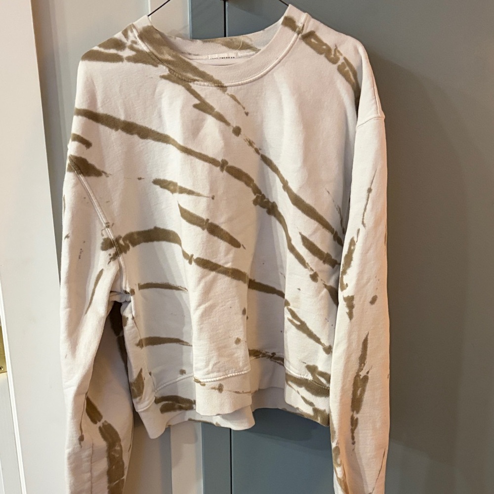 Good American Cream & Tan Tye Dyesweatshirt